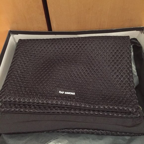 RAF SIMONS Men's Leather High Top Buckle Sneakers - Picture 4 of 8